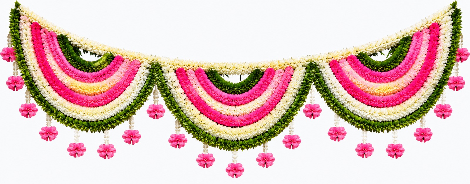 Bright Multicolour Pom-Pom Doorway Toran