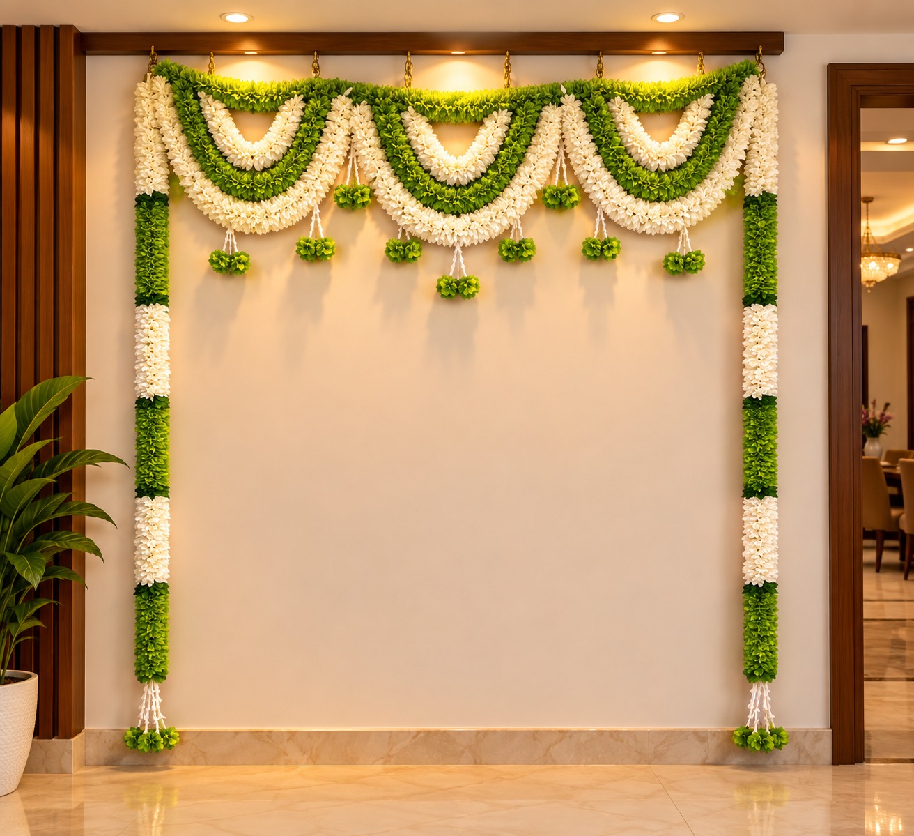 Green & White Eco Entrance Archway
